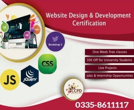 Website designing course in sialkot cantt pakistan